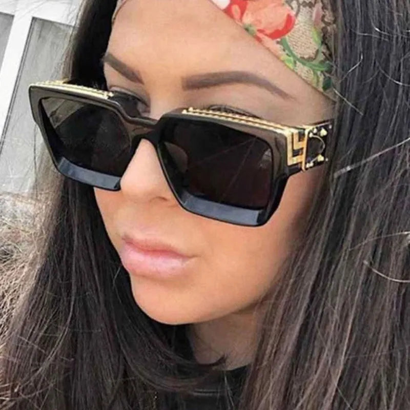 LOERHUNAR Brand Design Luxury Square Myopia Sunglasses Men Women Fashion Shades UV400 Vintage Optical Prescription Glasses