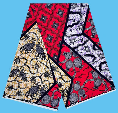 Ankara Fabric African Real Wax Print Cotton 100% New Design 2024 Tissus Wax Africain Patchwork Fabric For Dress 6yard Sales Soft