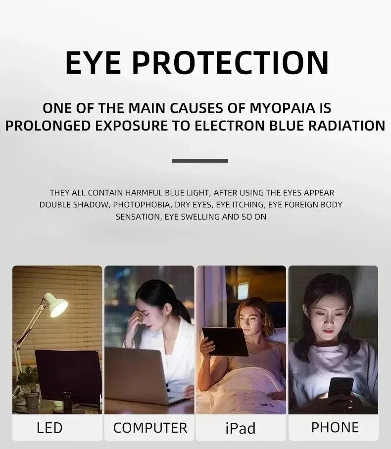 EYORA Currents Square Women Anti-Reflective Reading Glasses Anti Blue Light Myopia Eyewear Photochromic Prescription Eyewear