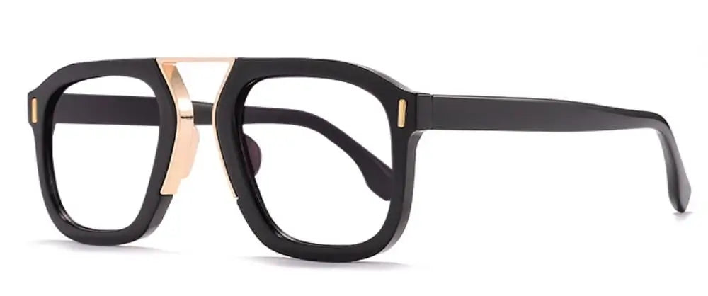 Rivets Black Leopard Fashion Reading Glasses Oversized Square Glasses Frame Anti Blue Light Far Sight Presbyopia Eyewear