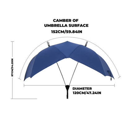 Convenient Umbrella Manual Closing Double Umbrella Large Area Coverage Sun Protection Couple Umbrella Rain-Roof