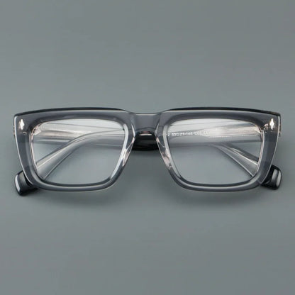 Fashion Thick Frame Acetate Glasses Men Vintage Square Myopia Prescription Eyeglasses Frame Reading Glasses Luxury Brand Eyewear