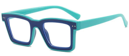 Retro Square Anti Blue Light Optical Glasses Frames Men Fashion Computer Prescription Eyeglasses Women TR90 Reading Glasses +2.5