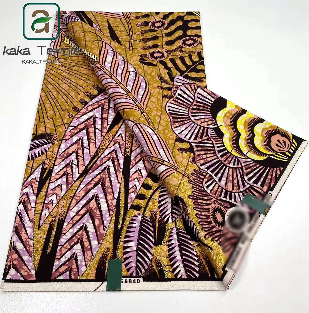 Latest African Grand Golden Wax Fabric Super Good Quality Women Pagne Flash Cotton Prints Batik Ankara Glitter Tissus 6yards