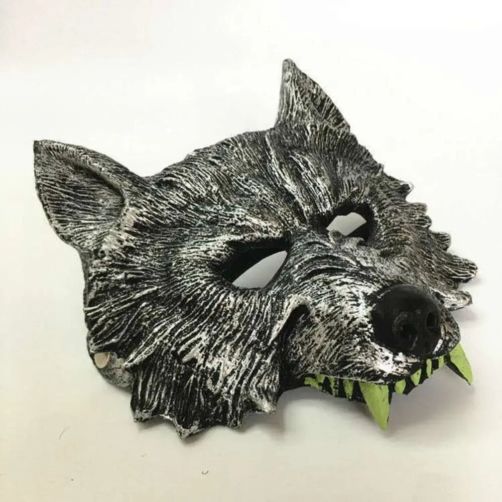 Halloween Latex Rubber Wolf Head Hair Mask Werewolf Gloves Costume Party Scary Decor Masquerade Props