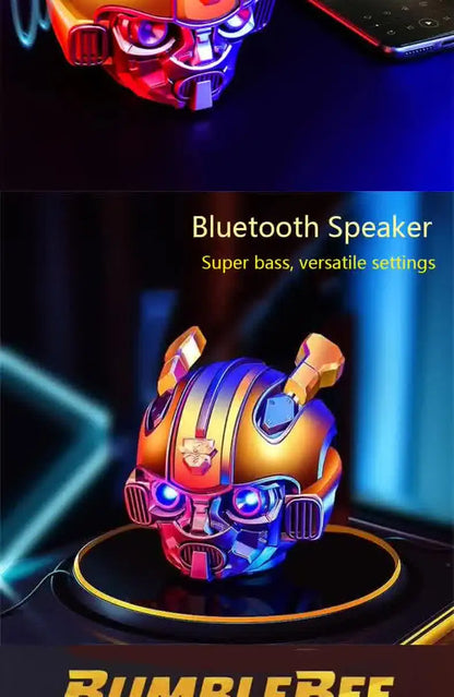 M02 Bluetooth Speaker Optimus Prime Mini Wireless Speakers Stereo Transformers LED Flashing Light BT Boombox FM Mp3 Audience