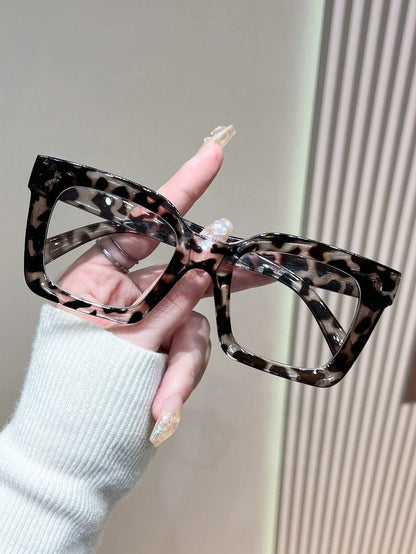 Fashion Anti-blue Light Glasses Men Women Transparent Computer Glasses Frame Eyeglass Frame Flat Glasses Square Eyeglasse