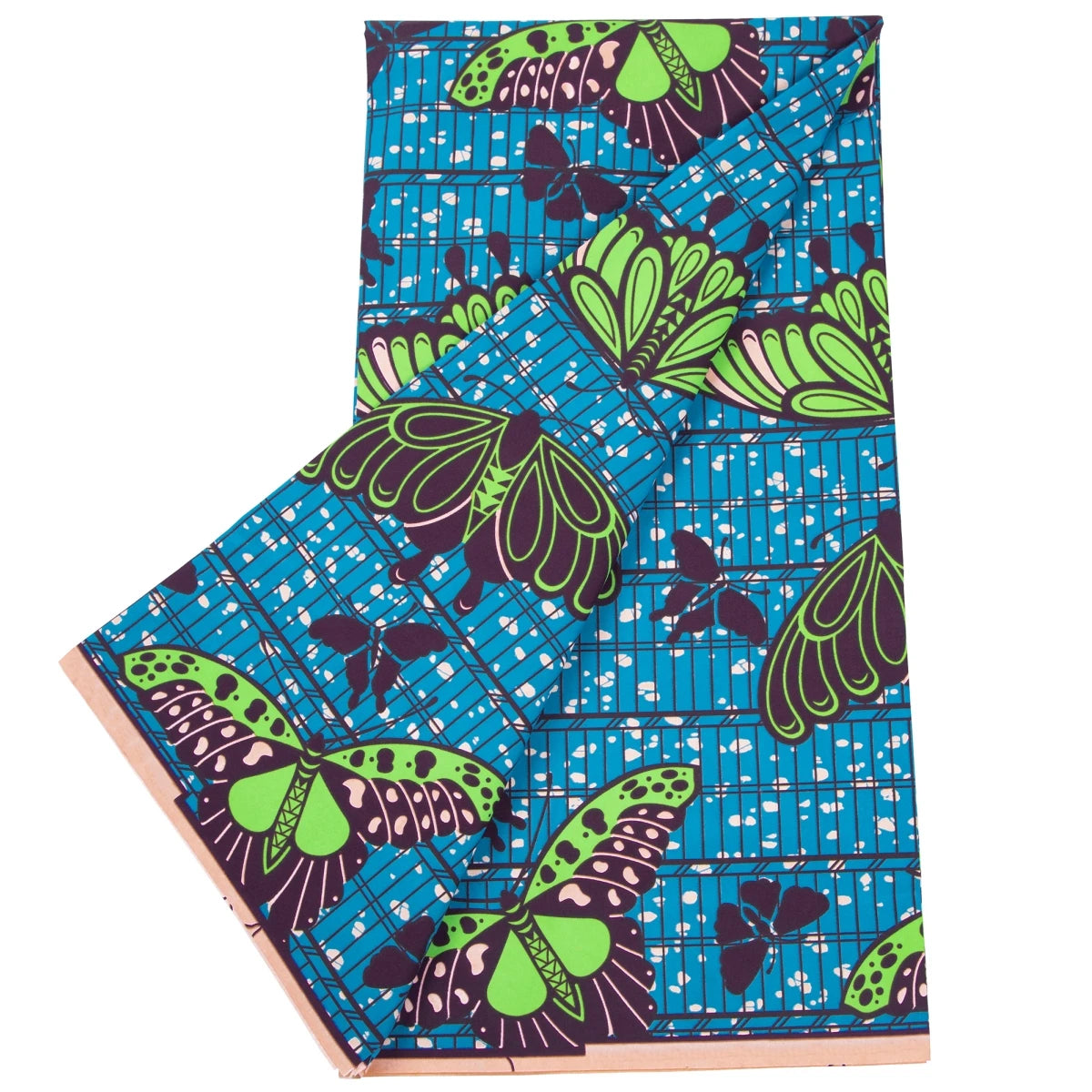 Veritablewax Fan Pattern African Fabric By the Yard Polyester Material For Handsewing High Quality Cloth for Party Dress A-27