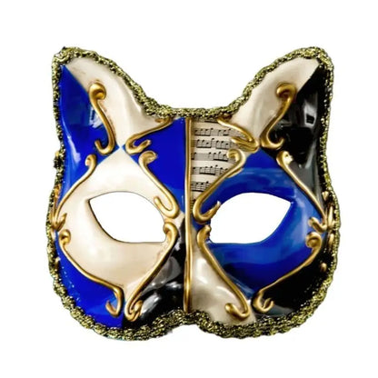 652F Unique Masquerades Venetians Cats Mask Exquisites Detailing Cosplay Facemask for Halloween Parties and Special Occasion