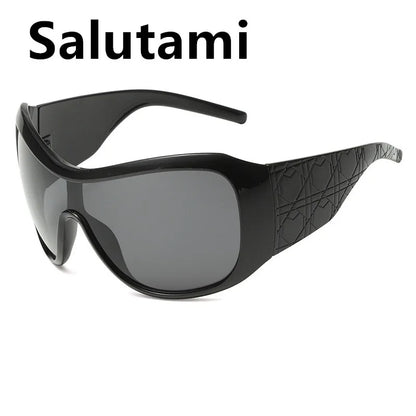 vintae one piece oversized shield sunglasses women new fashion red black gradient sexy sun glasses ladies trendy y2k shades