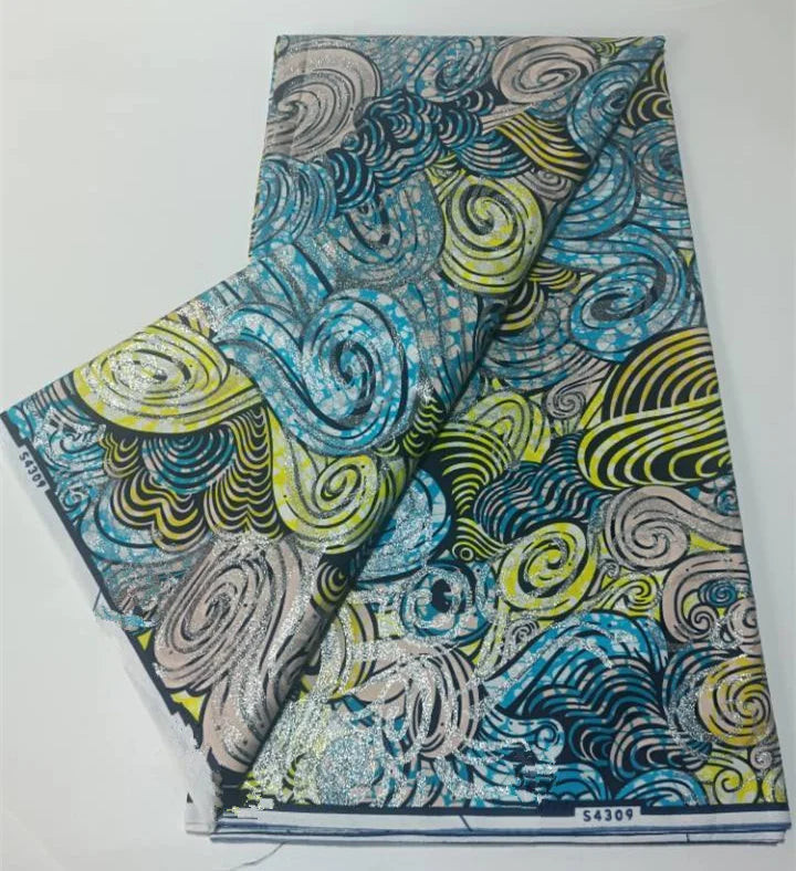 Grand Super 100% Cotton African Wax Fabric High Quality Wax Print Ankara Fabric For Sewing 6yards Women Fabric