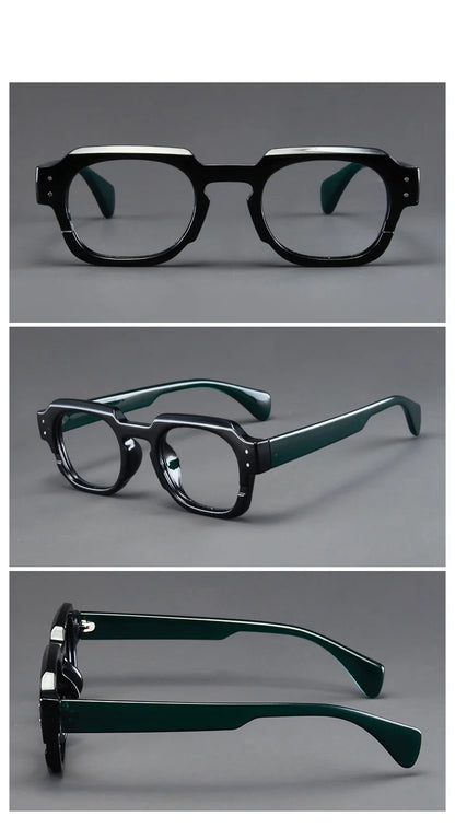 Korean Style Trendy Retro Square Irregular Glasses Frame Versatile Anti-Blue Light Glasses for Men and Women