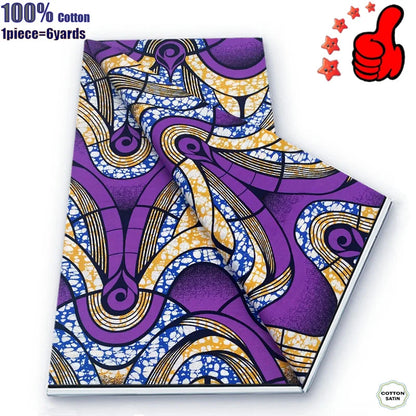 Guaranteed Veritable African Real Wax Prints Fabric Ghana Style Ankara Wax Tissu Pagne 100%Cotton Soft Design Nigeria Wax Fabric