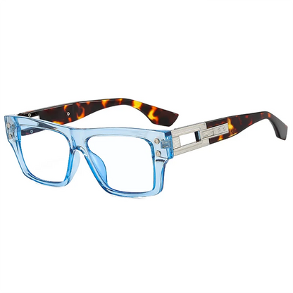 Thick Frame Anti Blue Light Reading Glasses Men Brand Design Square Finished Optical Presbyopic Glasses Customized Diopter