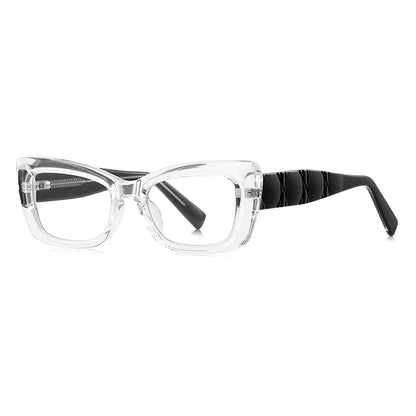 Classic Square Anti Blue Light Blocking Reading Glasses For Women Men Simple Thick Frame Design Myopia Prescription Glasses