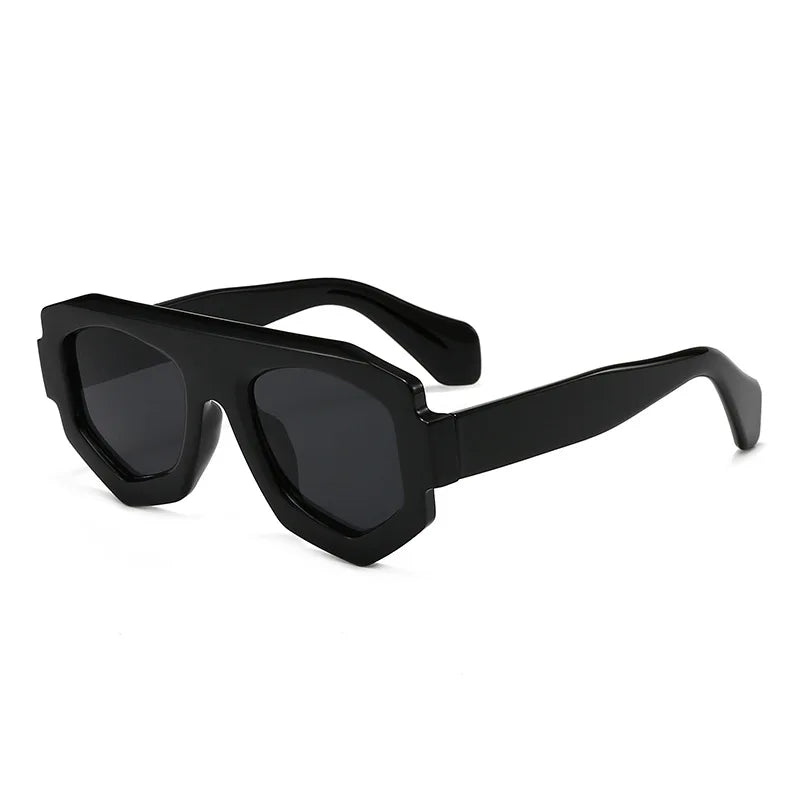 JNPCXI New Fashion Irregular Square Women Sunglasses Shades UV400 Retro Green Men Sun Glasses