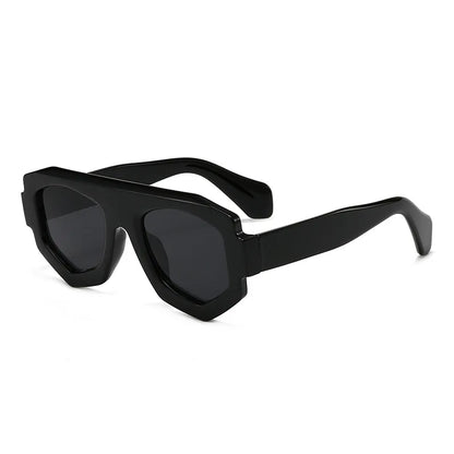 JNPCXI New Fashion Irregular Square Women Sunglasses Shades UV400 Retro Green Men Sun Glasses