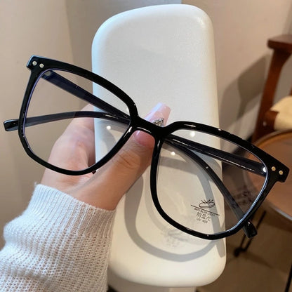 Fashion Square Large Frame Blue Light Blocking Reading Glasses Retro Men Women Presbyopia Glasses Unisex Far Sight Eyewear