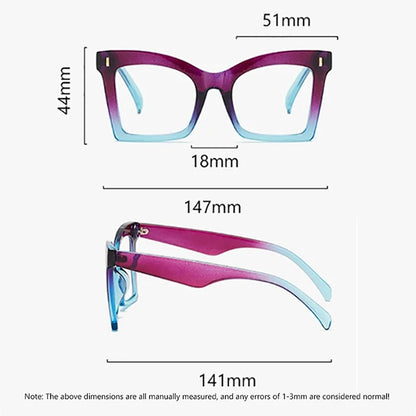 Retro Oversized Square Prescription Eyewear 2025 New Trendy Reading Glasses for Men Women Luxury HD Lens Presbyopia Spectacles