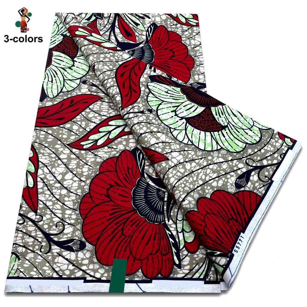 2025 Guaranteed Veritable Original African Wax Print Fabric Real Nigerian 100% Cotton Ankara Wax Fabric Soft Pagne Spuer Batik
