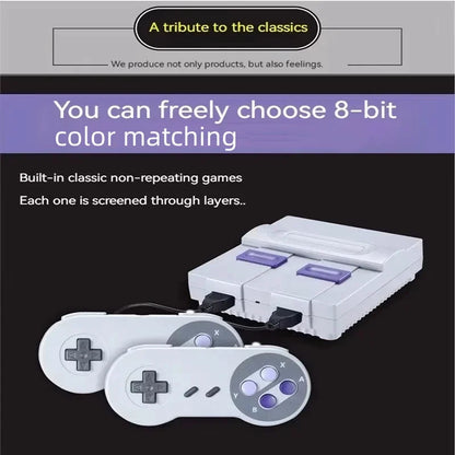 2026 Super HD Output For SNES Retro Classic Handheld Video Game Player TV Mini Game Console Built-in 821 Games with Dual Gamepad