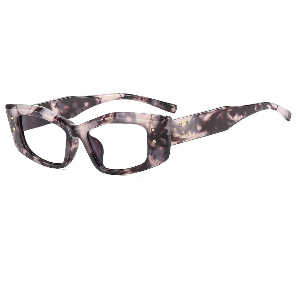R57290 Brand Design Rivet Reading Glasses Women Fashion Small Size Square Presbyopic Spectacles Dioptric +50 +100 +300
