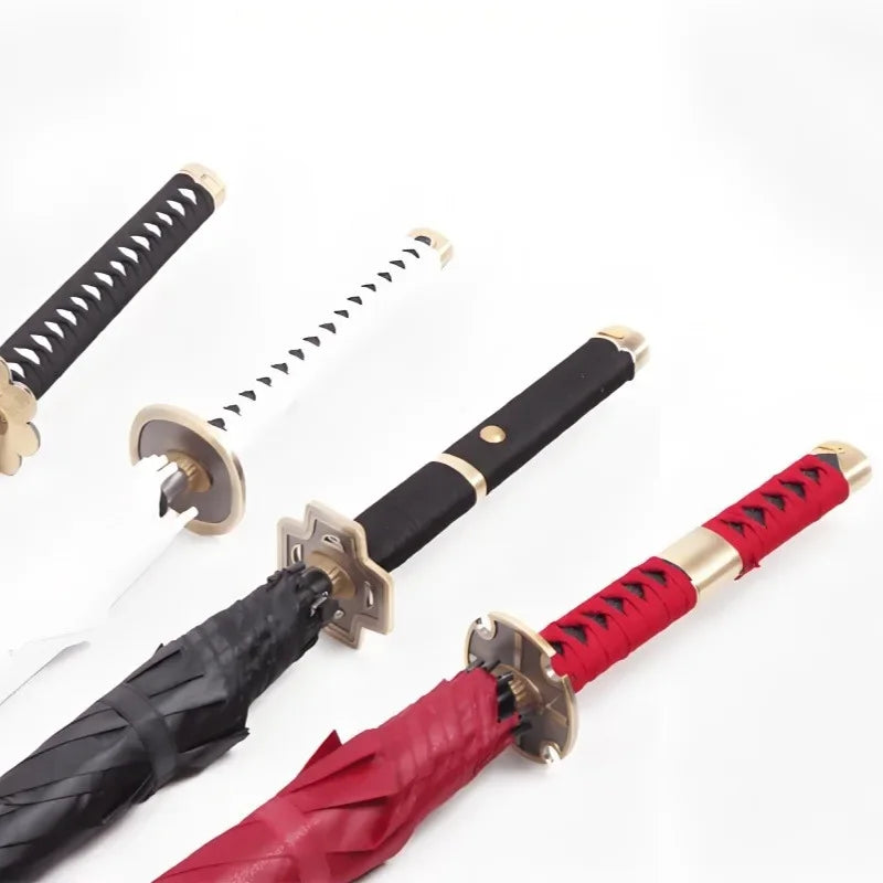 Demon Slayer Sword Umbrella One Piece Roronoa Zoro Katana Umbrella Real Full Size Japanese Anime Long Parasol Home Accessories