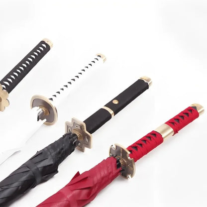 Demon Slayer Sword Umbrella One Piece Roronoa Zoro Katana Umbrella Real Full Size Japanese Anime Long Parasol Home Accessories
