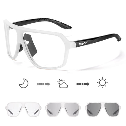 New UV400 Photochromic Cycling Sunglasses for Men MTB Road Bicycle Glasses Outdoor Sports Women Running Eyewear Bike Goggles