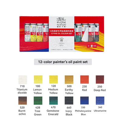 Winsor & Newton 12/18/24 Colors Oil Paints Set Professional Color Oil Paints 12ml Tube Graffiti Painting Pigments Art Supplies