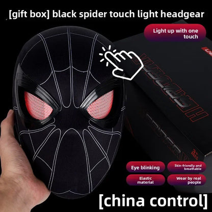 Spider Man headgear eyes movable electric blinking luminous extraordinary mask Wan Christmas cos helmet