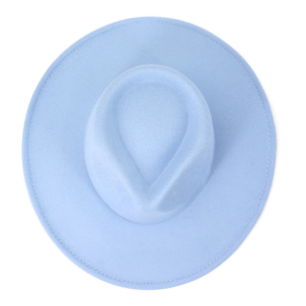 Women's Men's Fedora Hat Winter and Autumn Elegant Women's Gangster Trilby Felt Hamburg Church Jazz Hat 55-58CM Adjustable