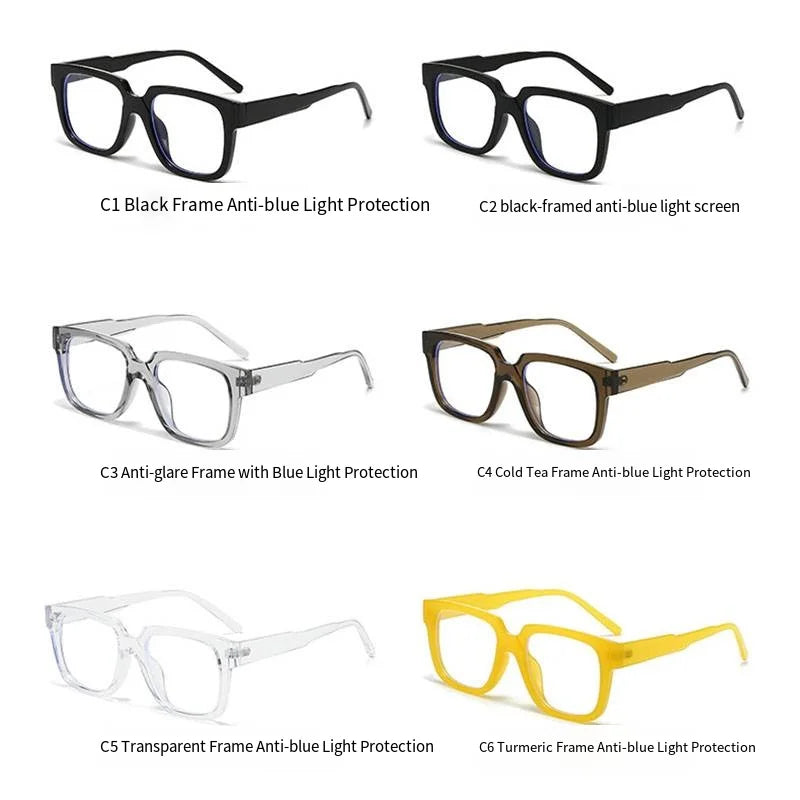 New Simple Spectacles Frame Men Women Ultralight Square Frame Anti Blue Light Transparent Lens Optical Eyeglasses