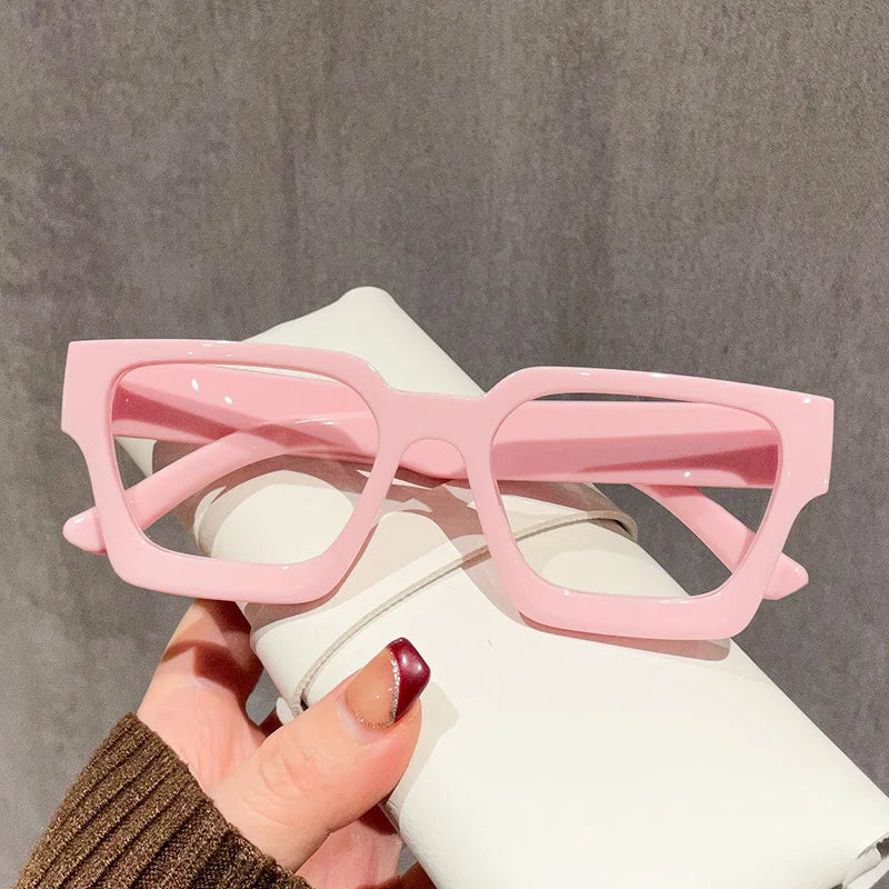 New Transparent Computer Glasses Frame Women Men Anti Blue Light Square Eyewear Blocking Glasses Optical Spectacle Eyeglass