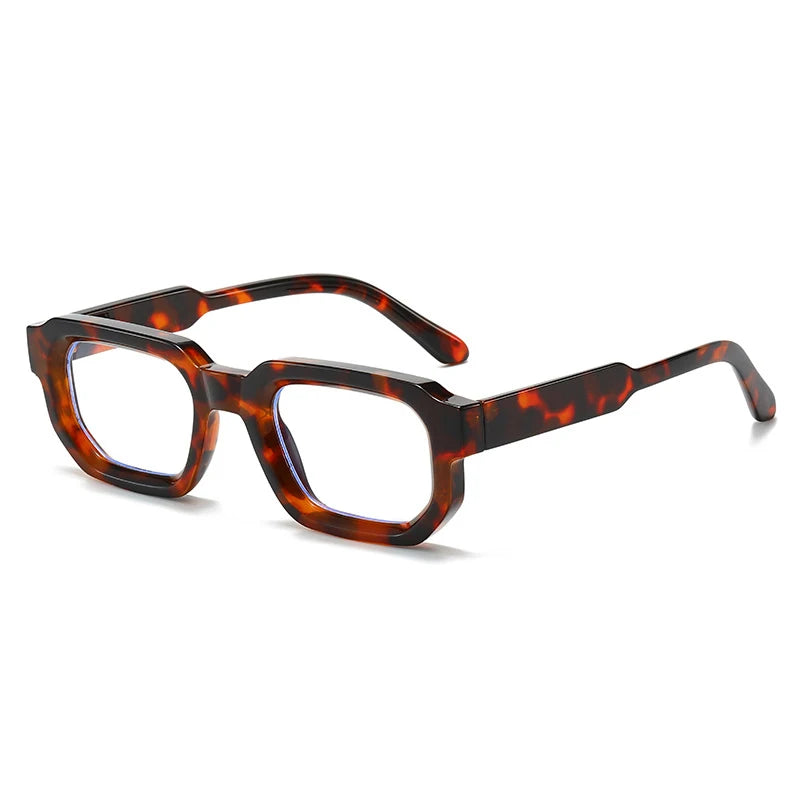 SHAUNA Ins Popular Fashion Polygon Square Women Glasses Frame Clear Anti Blue Light Eyewear Optical Men Red Blue Frame