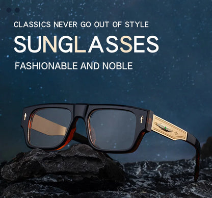 Fashion Oversized Square Reading Glasses Men Blue Light Blocking  Metal FrameGlasses Trendy Optical Presbyopia Eyeglasses0to+6.0