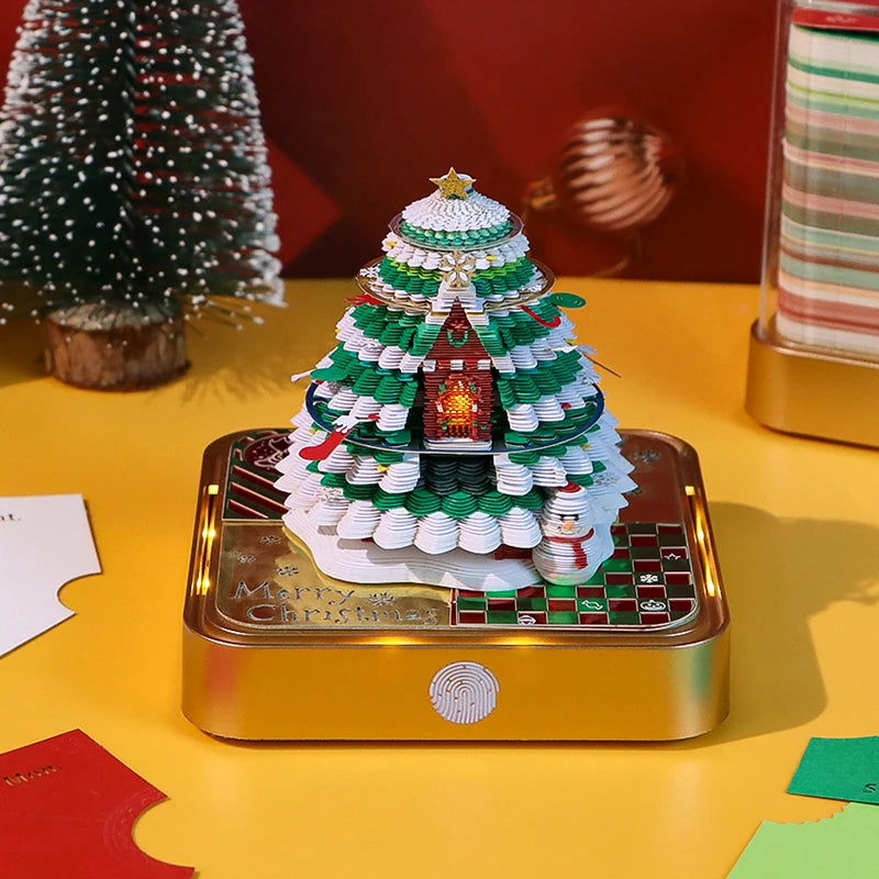 2026 3D Calendar Memo Pad Led Time Piece Calendar Tree of Chakra Desk Calendar Paper Carving Sticky Calendar For Christmas Gifts