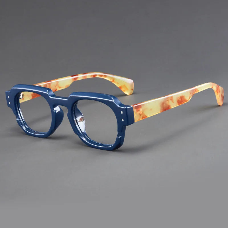 Korean Style Trendy Retro Square Irregular Glasses Frame Versatile Anti-Blue Light Glasses for Men and Women