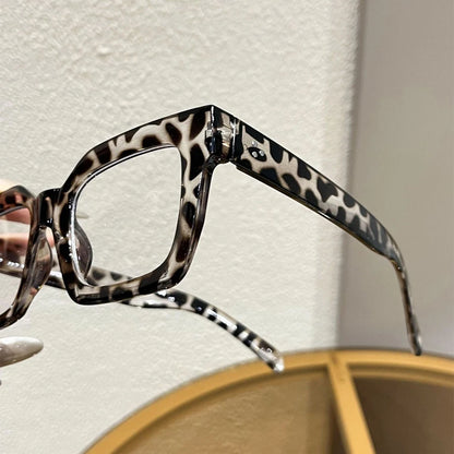New Square Anti-blue light Large Frame Eyeglasses Fashion Street Decorative Glasses Computer Spectacles For Women Men