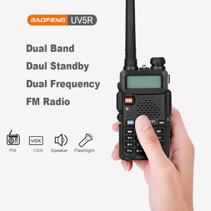 Baofeng UV 5R Walkie Talkie True 8W Portable Ham CB Radio Dual Band VHF UHF FM Transceiver Two Way Hunting Radios UV82 UV9R Plus