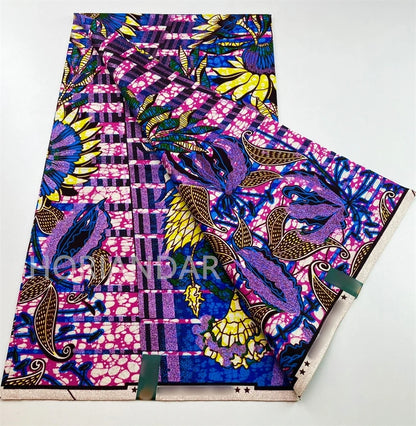 2026 Grand Super Original African Wax Fabric High Quality Nigerian Print Ankara Fabric For Sewing 6 Yard Women Dress 100% Cotton