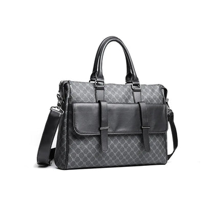 Fashion Black Leather Briefcase Designer Laptop Business Word Handbag for Women Work Bags High Qality Men Shoulder Bag Brand