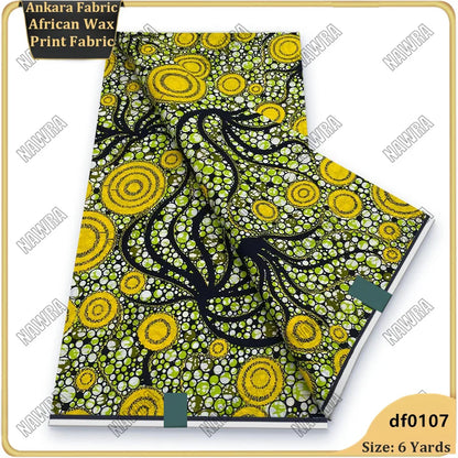 Fashionable African Real Wax Print Fabric 2026 Latest Design Ankara Wax Fabric Soft 100% Cotton Pagne Women Dress Loincloth ﻿