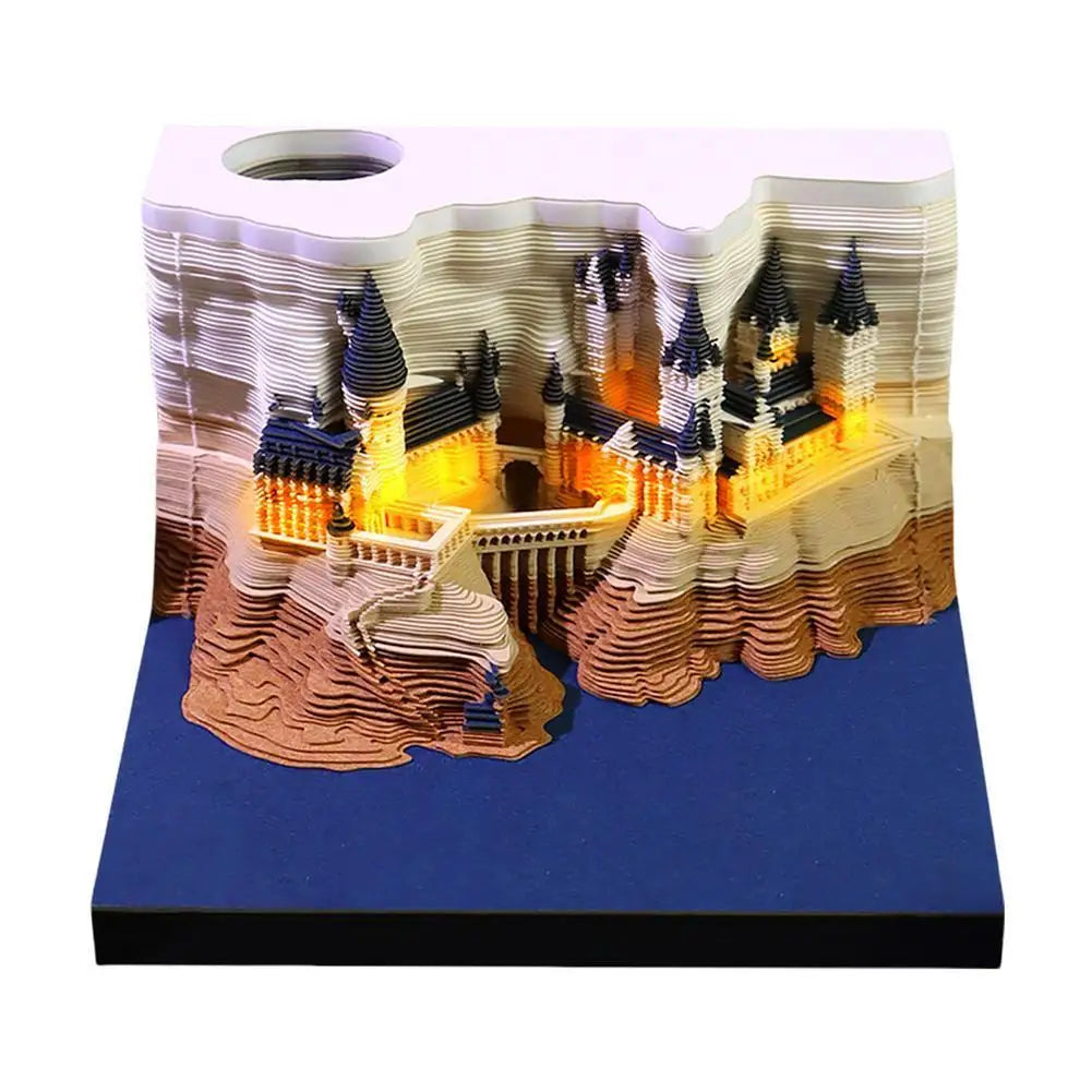 2026 Treehouse 3D Desktop Calendar Sticky Notes Creative Crafts Souvenirs Paper Carvings Memo Pad New Year Gifts Office Ornament