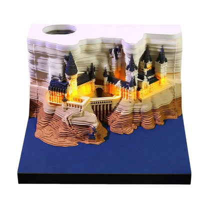 2026 Treehouse 3D Desktop Calendar Sticky Notes Creative Crafts Souvenirs Paper Carvings Memo Pad New Year Gifts Office Ornament