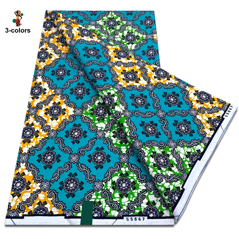 2025 Guaranteed Veritable Original African Wax Print Fabric Real Nigerian 100% Cotton Ankara Wax Fabric Soft Pagne Spuer Batik