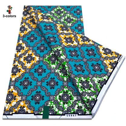 2025 Guaranteed Veritable Original African Wax Print Fabric Real Nigerian 100% Cotton Ankara Wax Fabric Soft Pagne Spuer Batik