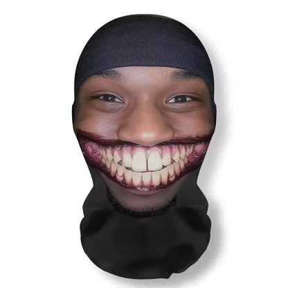 Halloween Mask Cosplay Props Full Face Elastic Mesh Breathable Skull Headcovers Horror Party Halloween Ghost Face