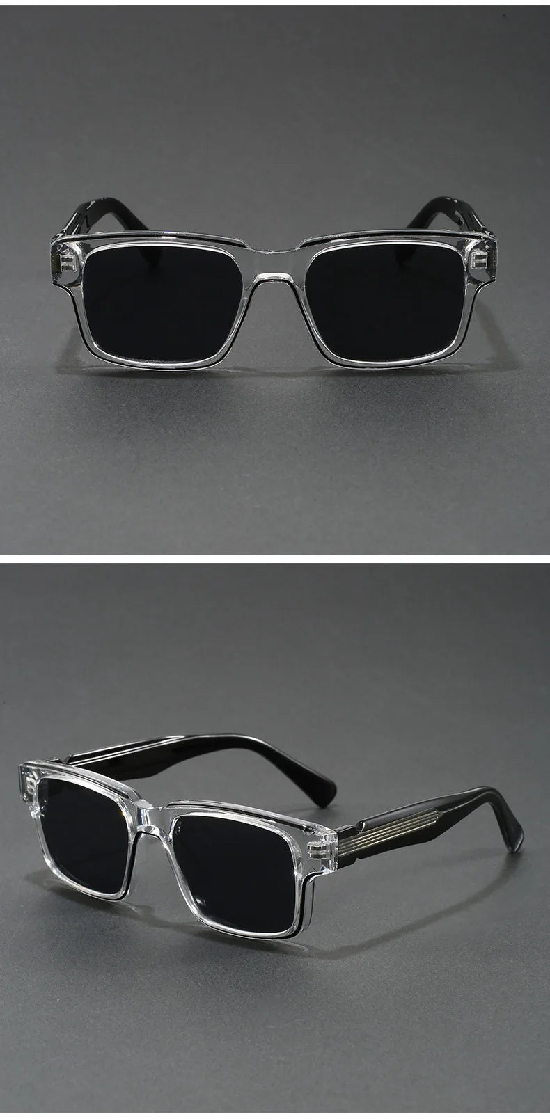 Retro Rectangle Sunglasses for Men Women UV400 Protection Classic Trendy Driving Sun Glasses Outdoor High Quality Travel Glasses