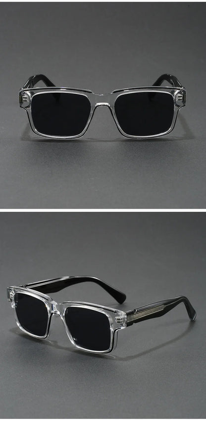 Retro Rectangle Sunglasses for Men Women UV400 Protection Classic Trendy Driving Sun Glasses Outdoor High Quality Travel Glasses